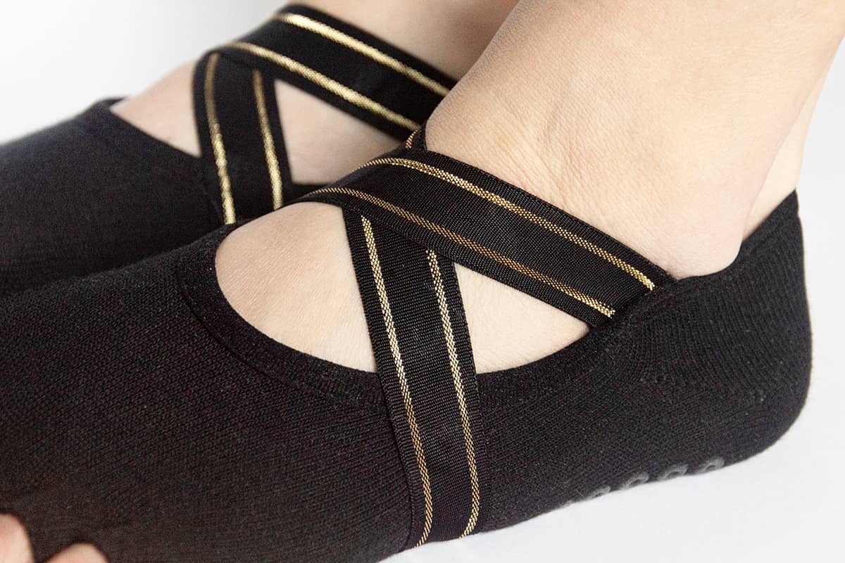 Toeless Ballet Style Yoga Pilates Barre Grip Socks With Non Slip Grip  Bottoms Dancer Toe Socks Black From 2,19 €